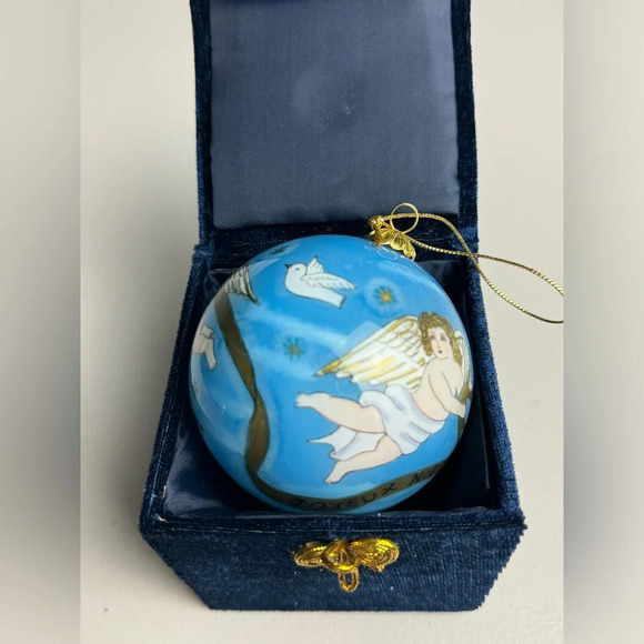 Li Bien Joyeux Noel 2001 Christmas Ornament - Angels and Doves Original Gift Box - Picture 3 of 5